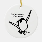 Chickadee by Henry, White Keramisch Ornament (Voorkant)