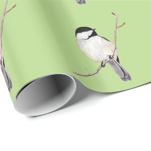 Chickadee Cadeaupapier (Rol Hoek)