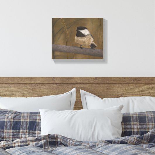 Chickadee Canvas Afdruk (Insitu (Slaapkamer))