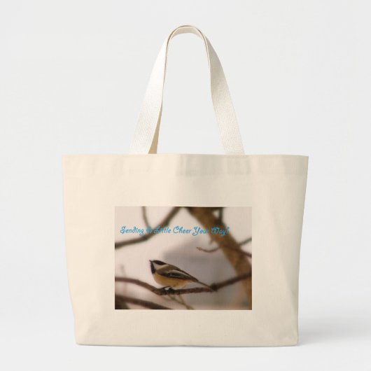 Chickadee Cheer Grote Tote Bag (Voorkant)