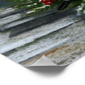 CHICKADEE: CHRISTMAS: OUD VENSTER POSTER (Hoek)