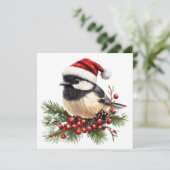 Chickadee Christmas-Wenskaart Feestdagenkaart (Staand voorkant)