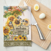 Chickadee Creek idyllisch hemels landelijk dorp Theedoek (Quarter Fold)