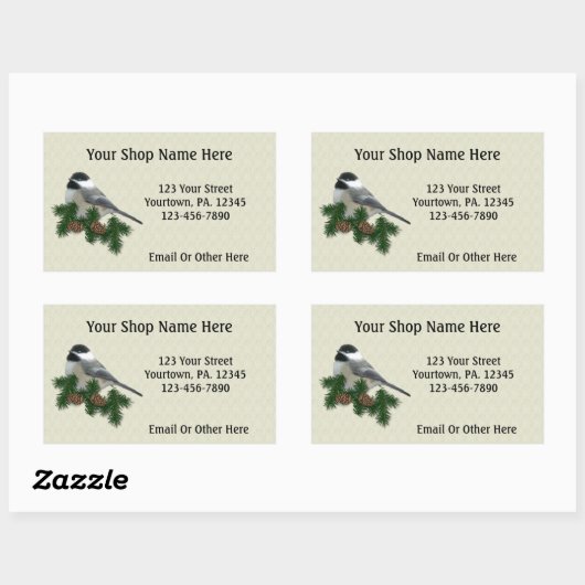 Chickadee Custom Business Sticker (Vel)