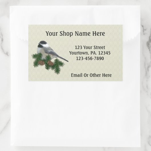 Chickadee Custom Business Sticker (Tas)
