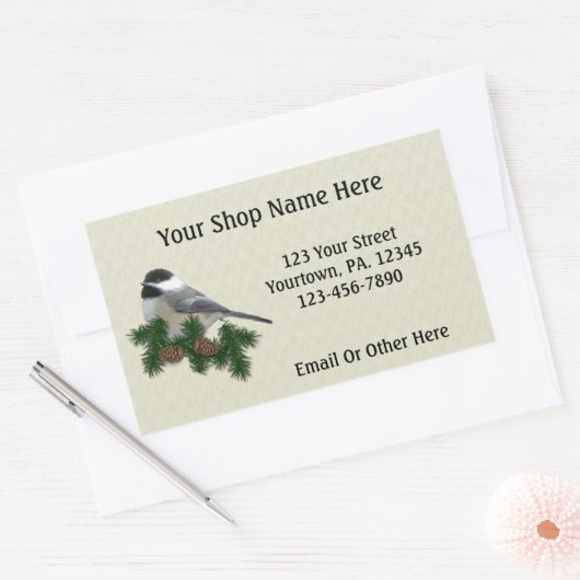 Chickadee Custom Business Sticker (Envelop)