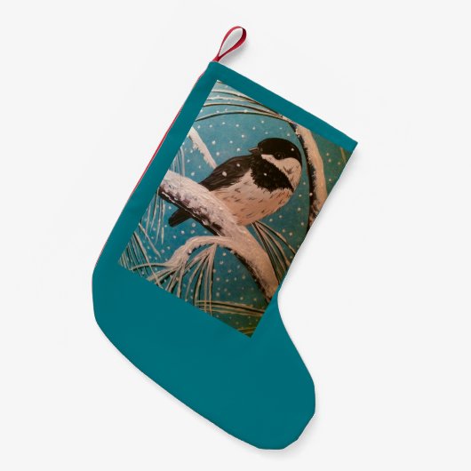 Chickadee dee...Kous Kleine Kerstsok (Voorkant (Hangend))
