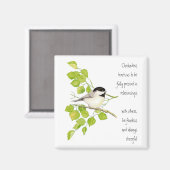 Chickadee, Dierlijke Totem, Vogel, Natuur Magneet (Voorkant / Achterkant)