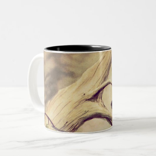 CHICKADEE door SHARON SHARPE Tweekleurige Koffiemok (Voorkant links)