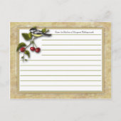 Chickadee en Cherries Recept Kaarten (Voorkant)