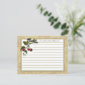 Chickadee en Cherries Recept Kaarten (Staand voorkant)