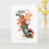 Chickadee en Nuthatch Kaart (Gele Bloem)