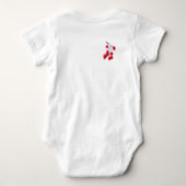 CHICKADEE EN RED BERRIES VAN SHARON SHARPE ROMPER (Achterkant)