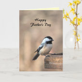 Chickadee Fathers Day Kaart (Gele Bloem)