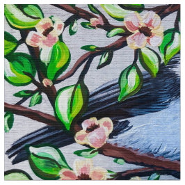 Chickadee Floral Fabric Stof