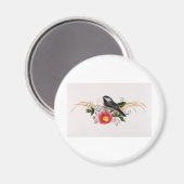 Chickadee Floral Magneet (Voorkant / Achterkant)