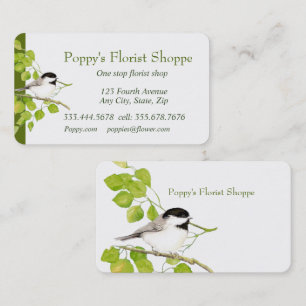 Chickadee Florist Shoppe Flowers Visitekaartje