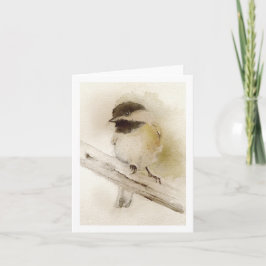 Chickadee-gevouwen Wenskaart Kaart