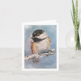 Chickadee-gevouwen Wenskaart Kaart