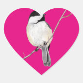 Chickadee Hart Sticker (Voorkant)