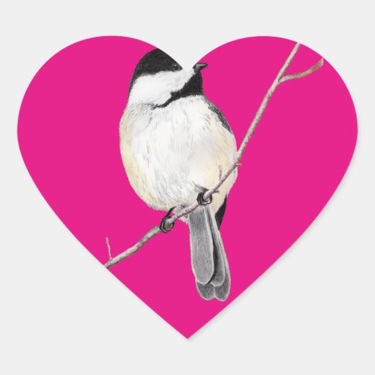 Chickadee Hart Sticker (Voorkant)