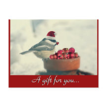 Chickadee Holiday Cadeaubon