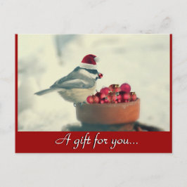 Chickadee Holiday Cadeaubon Briefkaart