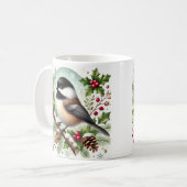Chickadee Holiday Koffiemok (Voorkant links)