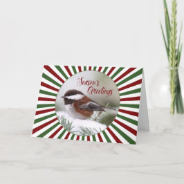 Chickadee in de Kaart van Snow Christmas