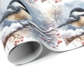 Chickadee-inpakpapier Cadeaupapier (Rol Hoek)