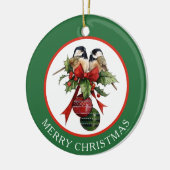 Chickadee Joy to World Keramisch Ornament (Links)
