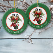  Chickadee Joy to World Keramisch Ornament