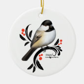 Chickadee Keramisch Ornament (Voorkant)