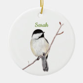 Chickadee Keramisch Ornament (Voorkant)