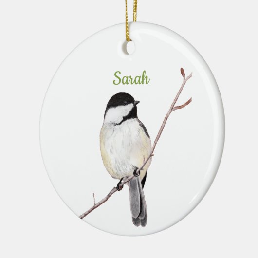 Chickadee Keramisch Ornament (Links)
