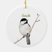 Chickadee Keramisch Ornament (Achterkant)