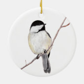 Chickadee Keramisch Ornament (Achterkant)