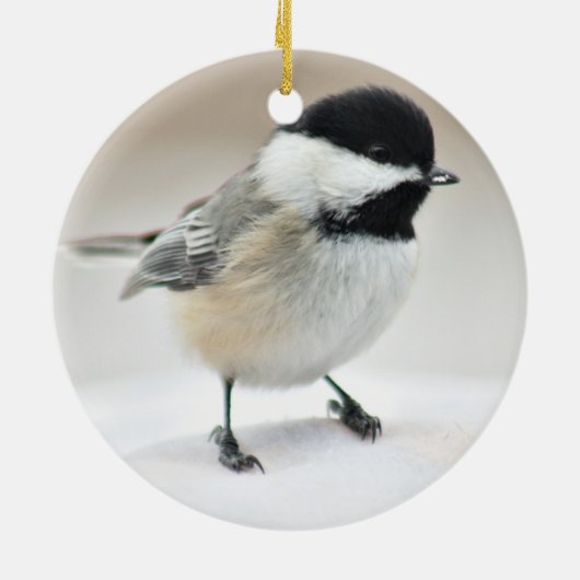 Chickadee Keramisch Ornament (Achterkant)