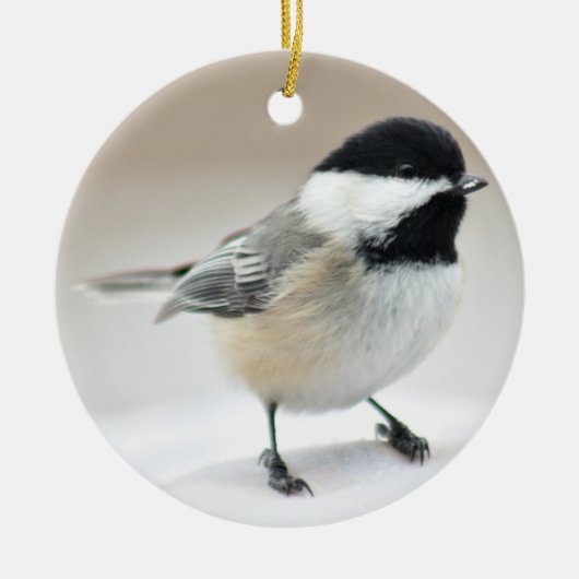 Chickadee Keramisch Ornament (Voorkant)
