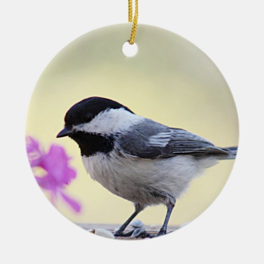 Chickadee Keramisch Ornament (Voorkant)