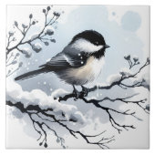 Chickadee Keramische Tegel Tegeltje (Voorkant)