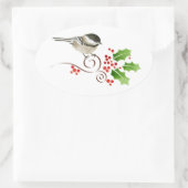 Chickadee Kerst stickers zegels labels (Tas)