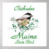 Chickadee Maine State Bird Poster (Voorkant)