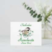 Chickadee Massachusetts State Bird Briefkaart (Staand voorkant)