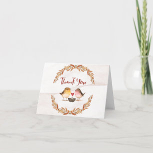 Chickadee-nest met ei Baby Shower Bedankkaart