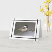 Chickadee Note Card Kaart (Gele Bloem)