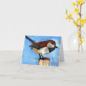 Chickadee-notitiekaart Kaart (Gele Bloem)