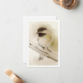 Chickadee Notitiekaartje (Voorkant / Achterkant in situ)