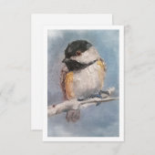 Chickadee Notitiekaartje (Voorkant / Achterkant)
