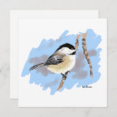 Chickadee on Branch Notitiekaartje (Voorkant / Achterkant)